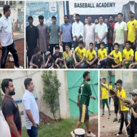 Secy Pakistan Federation Baseball visits Baseball Academy Gujranwala