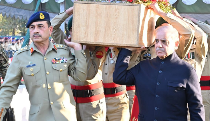 PM, COAS attend funeral of Rangers personnel martyred during PTI protest