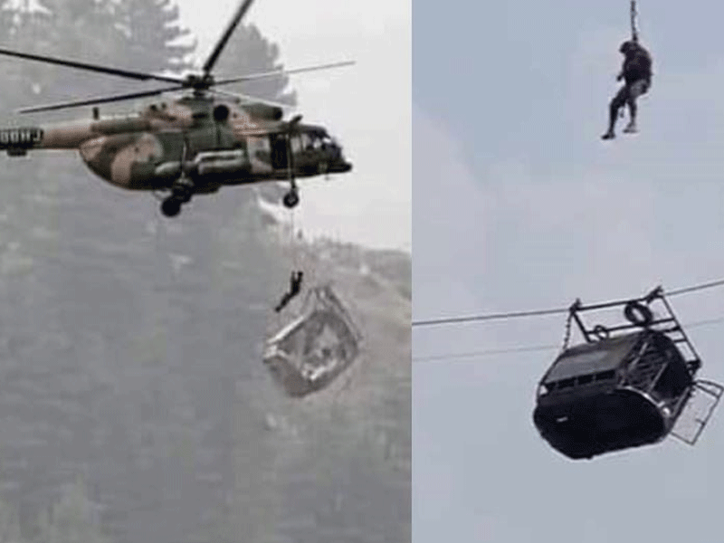 Battagram: All eight trapped in dangling chairlift rescued