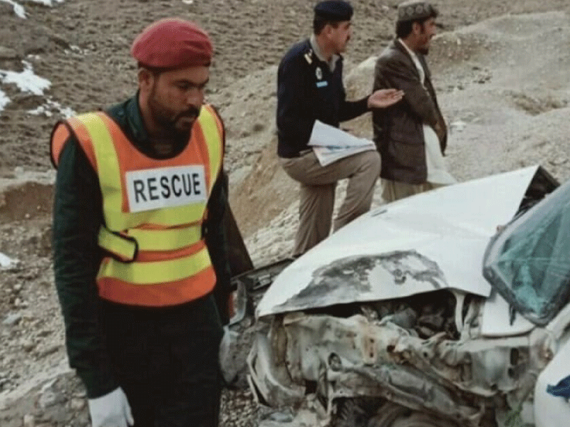 Six policemen killed in road accident near Khuzdar