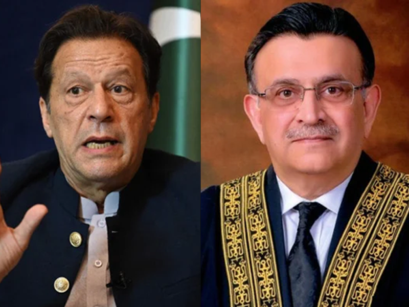 PTI Chief backs CJP Bandial, again turn guns towards PML-N