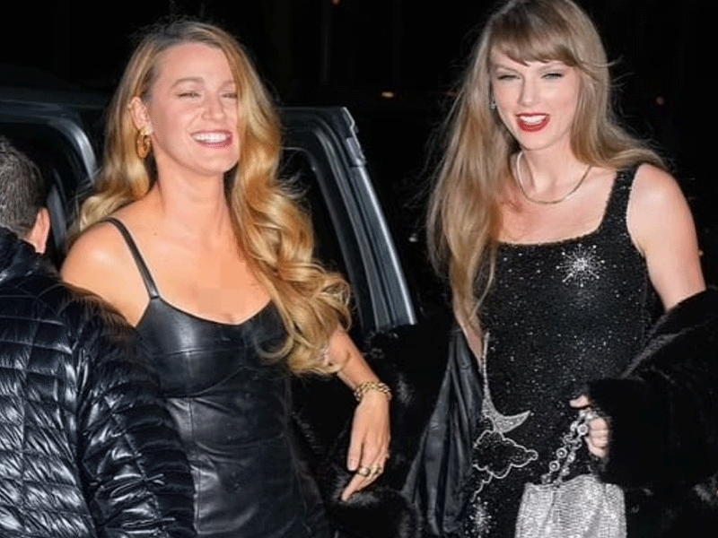 Taylor Swift twins with Blake Lively for birthday dinner