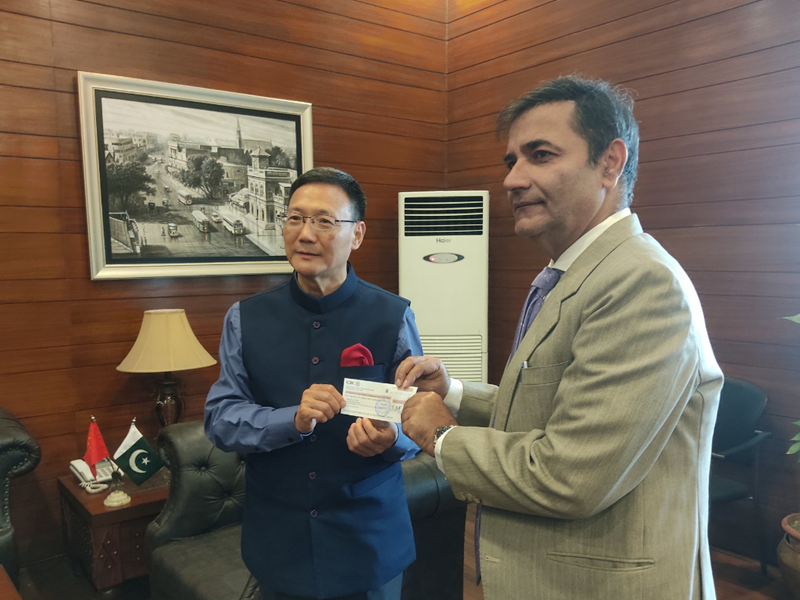 Administrator Karachi thanks China for donating Rs21.7m for Karachi rehabilitation