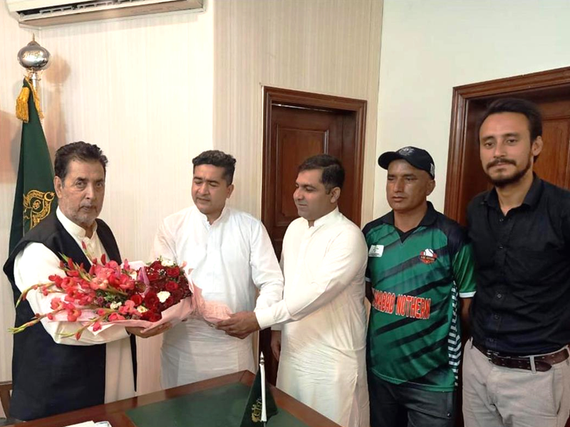 Syed Fakhar Ali Shah meets Gov G-B for baseball development