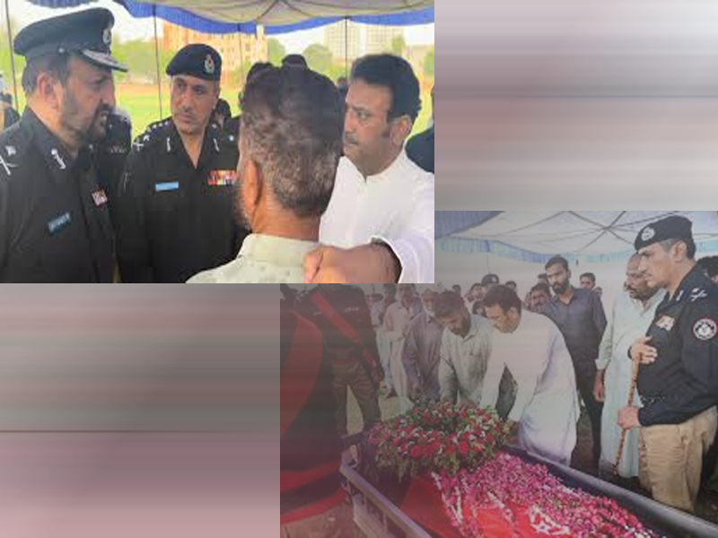 Sindh Home Minister, IGP attend funeral prayer of martyred cop