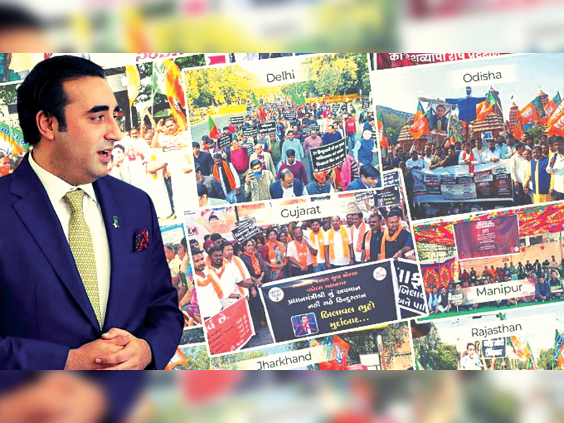 Bilawal asks Indians to protest against hatred, not him