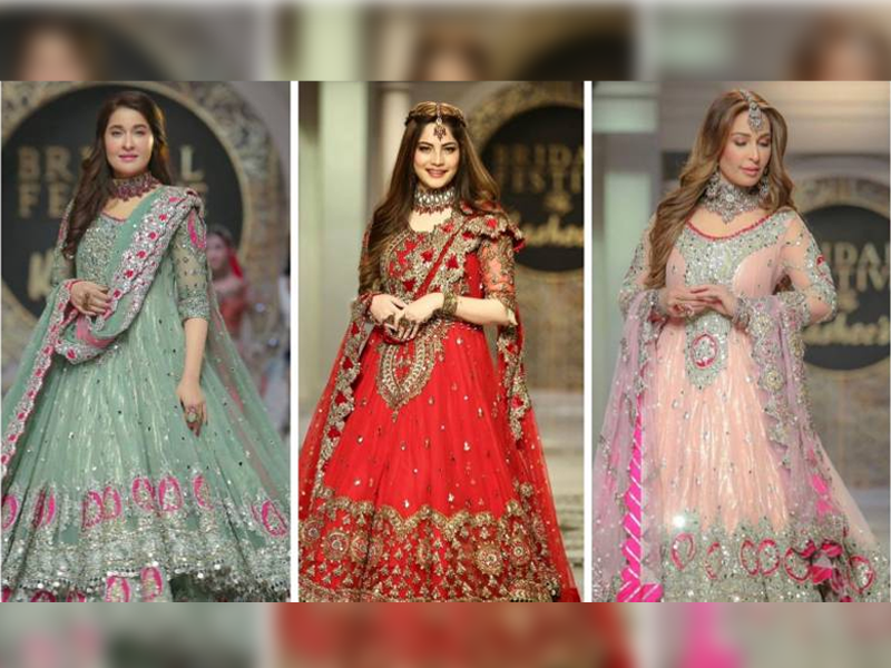 Celebrities sets ramp on fire with Kashee's bridal collection