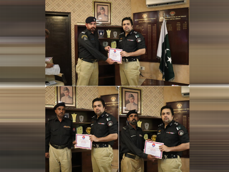 SSP Zeeshan gives awards to honour hard-working officials