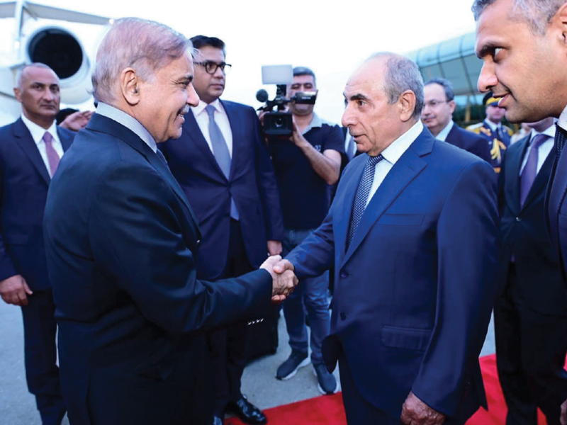 PM Shehbaz reaches Azerbaijan on two-day official visit