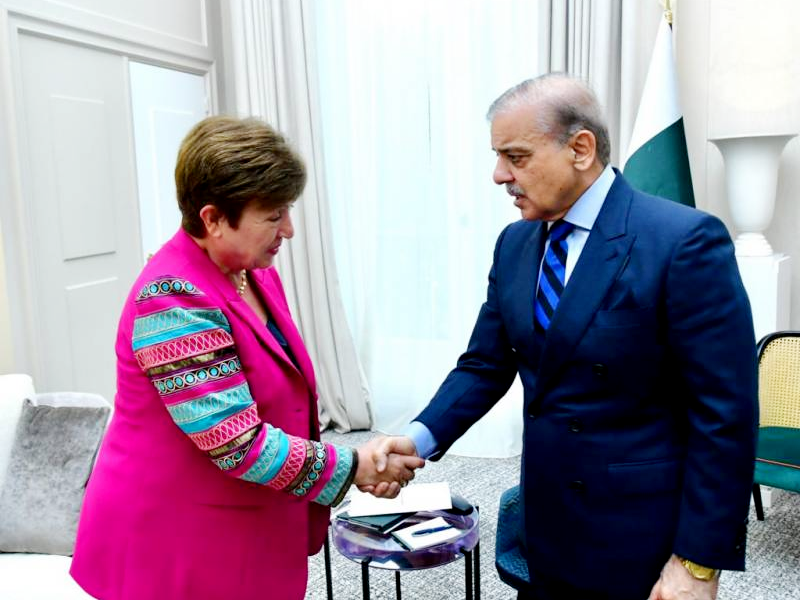 Shehbaz tells Georgieva that Pakistan met all responsibilities under IMF deal's 9th review