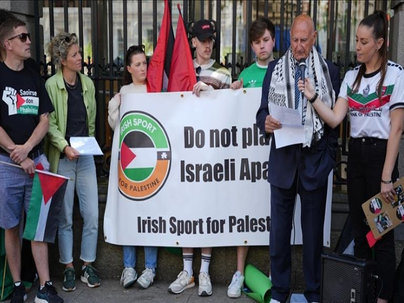 Dublin event sees Irish athletes show support for Palestine