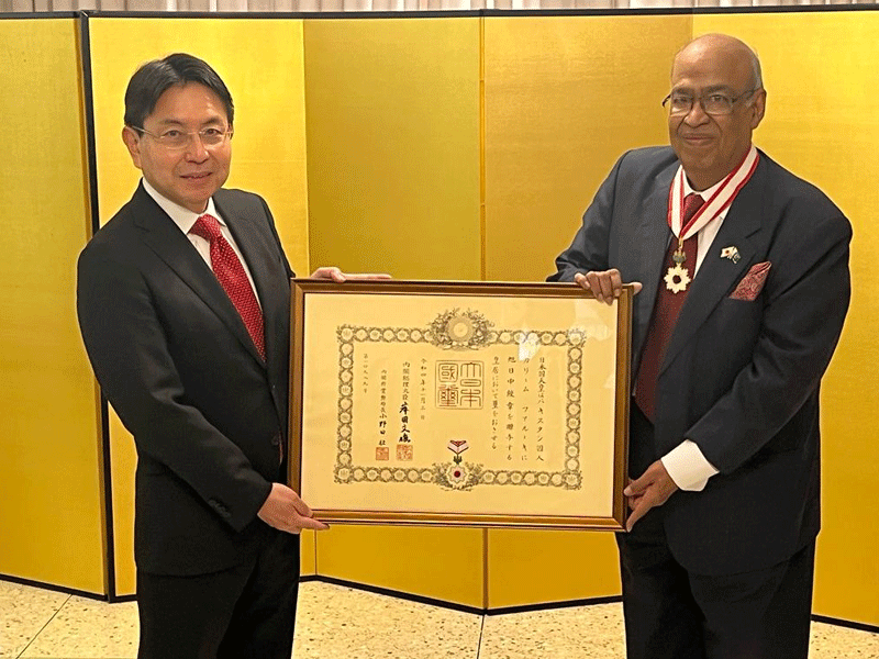 Kalim receives ‘Order of Rising Sun’ by CG Japan