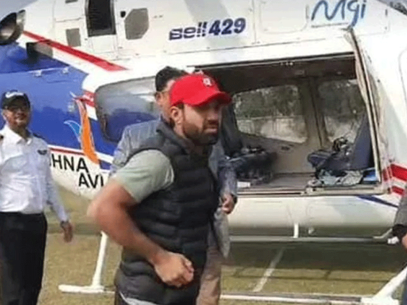 Rizwan transported by helicopter for BPL game