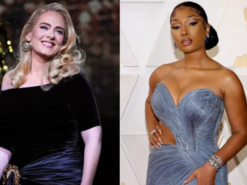 Adele wishes Megan Thee Stallion Christmas on stage