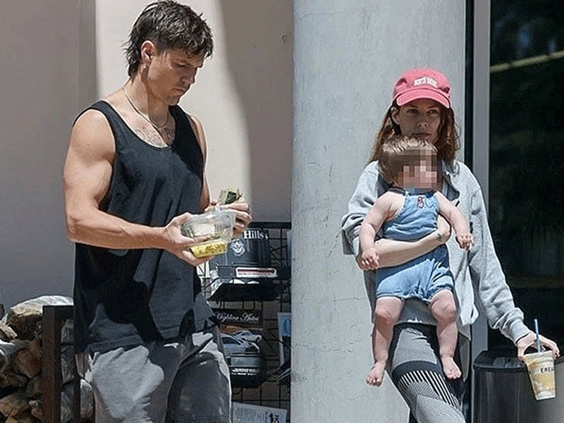 Riley steps out with daughter, husband amid ongoing Presley lawsuit