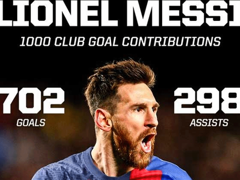 Messi records 1,000th goal contribution, breaks Ronaldo record in PSG win