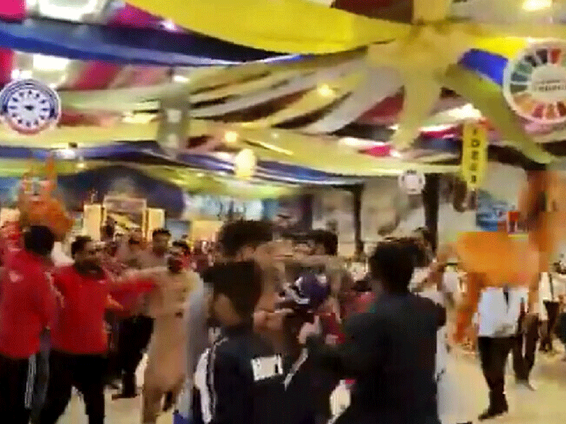 Chair fight erupts between players in National Games