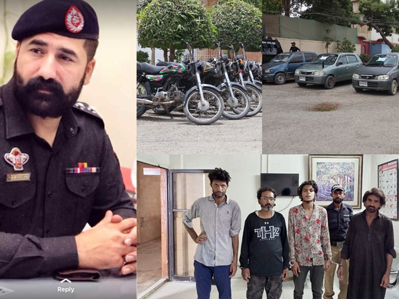 Azizabad Police nabs 4, recovers 20 bikes, 4 vehicles