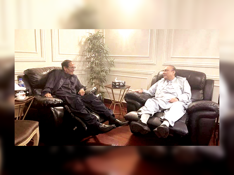 Zardari, Shujaat discuss ‘unfolding political situation’ in Punjab