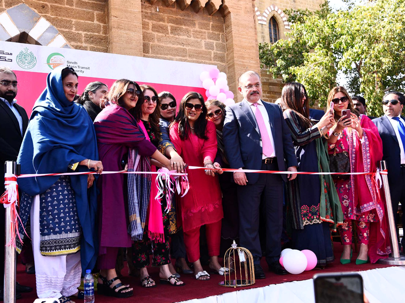 Pakistan’s ‘first-ever’ women-only ‘Pink Bus Service’ launched