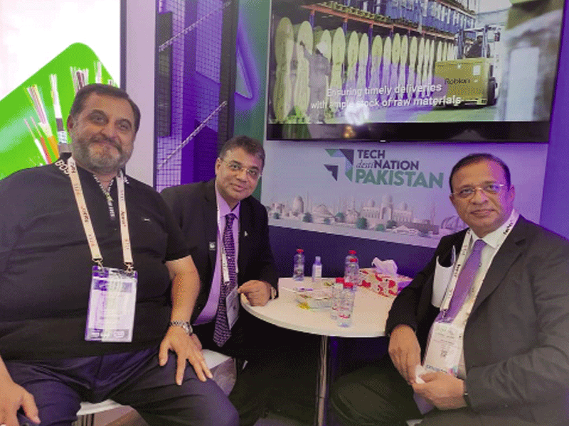 Premier Cables pavilion at GITEX Global 2023 in Dubai World Trade Centre attracts visitors