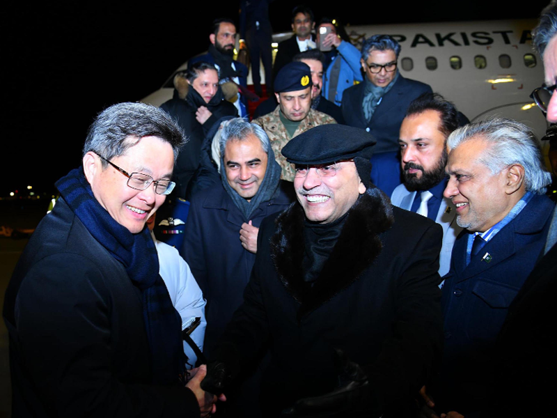 President Zardari arrives in China for state visit