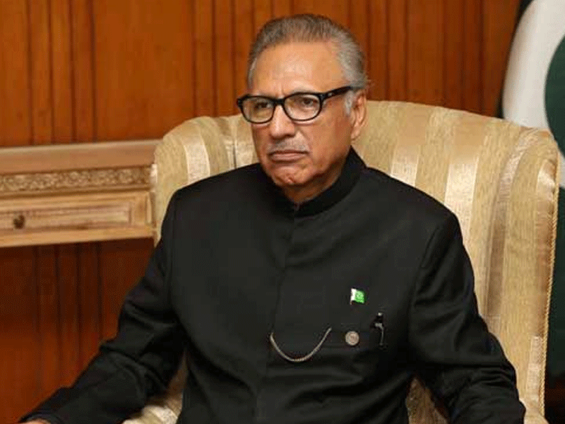 President Arif Alvi addresses officers of NDU