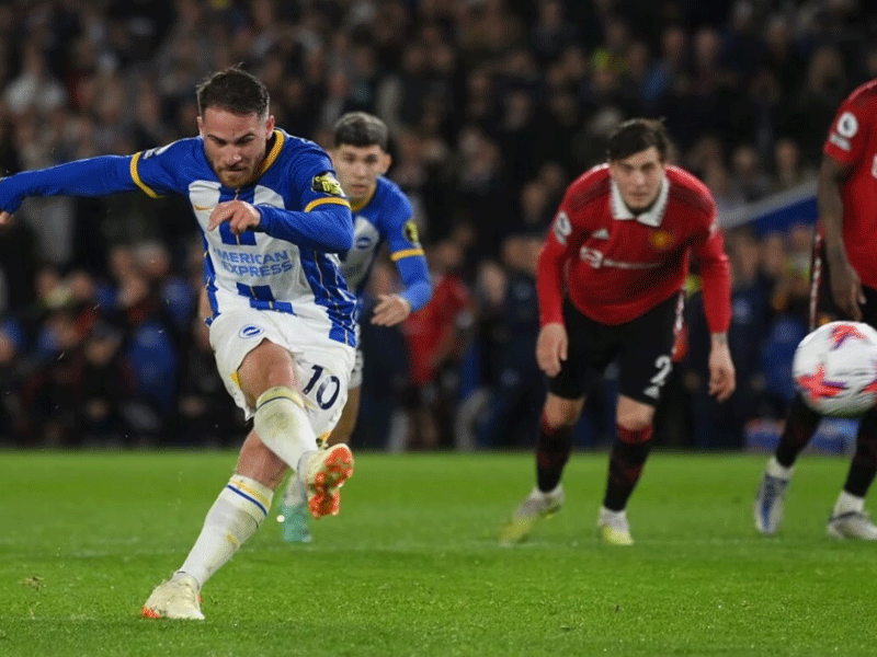 Late MacAllister penalty gives Brighton 1-0 win over Manchester United