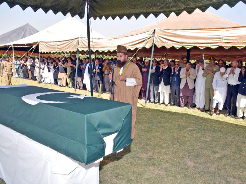 Ex-COAS Musharraf laid to rest, top mly leadership attends funeral