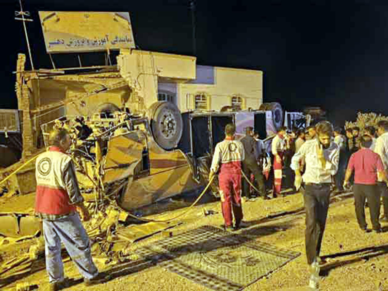 35 Pakistani pilgrims perish, 18 injured as bus overturns in Iran