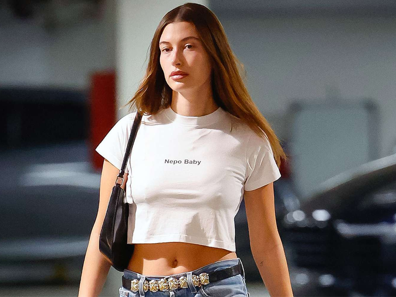 Hailey makes fashion statement in response to ‘Nepo Baby’ debate