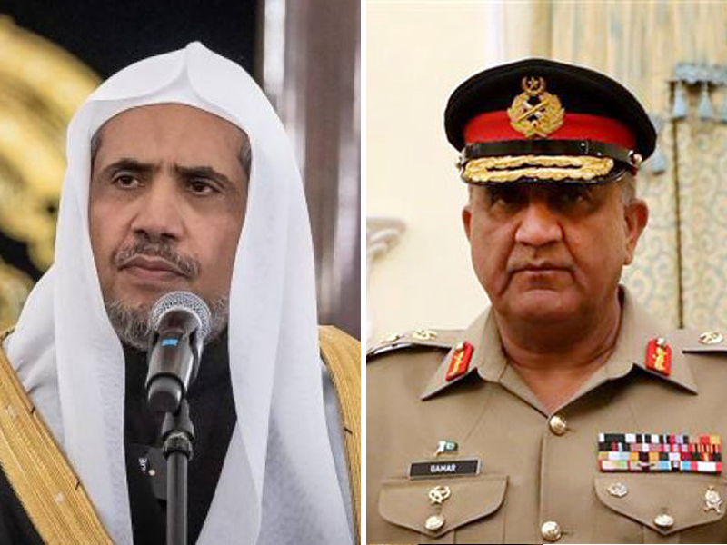 COAS, Secy Gen MWL vow to play vital role for betterment of Ummah