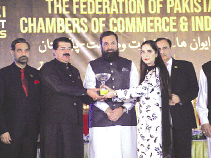 Sanjrani presents Platium Award to Hamdard (Waqf) on export performance