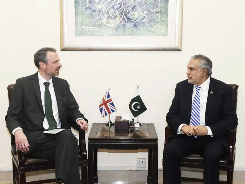 Dar discusses IMF and economy with UK envoy