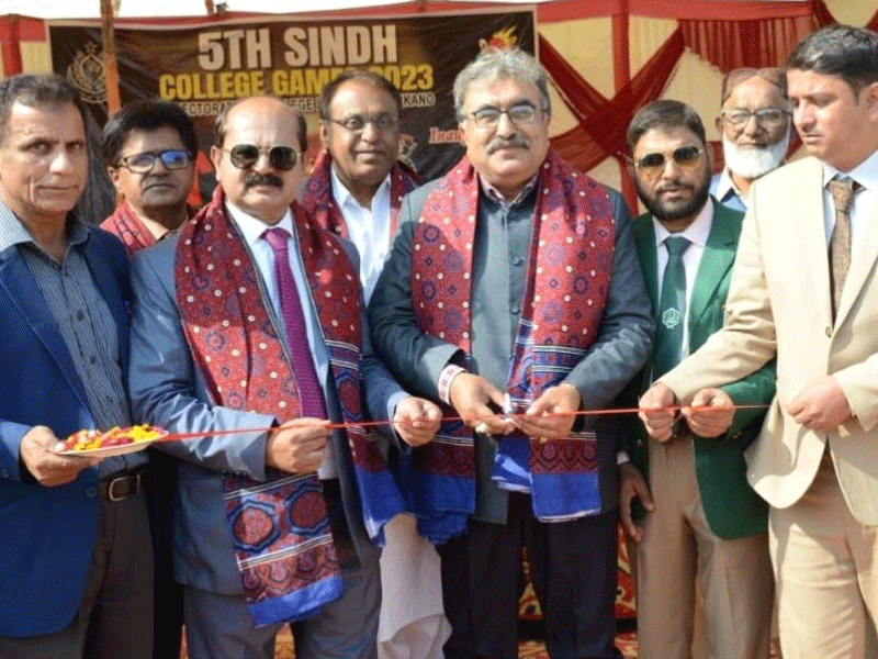 5th Sindh College Games of Larkana Region started with a Tug-of-war event at Boys College Larkana