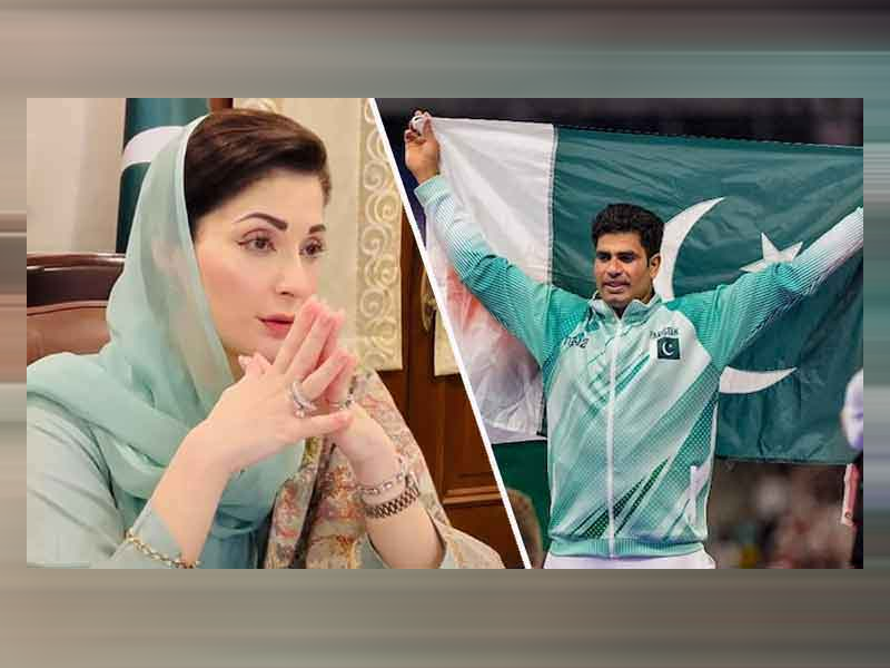 Maryam Nawaz presents Rs100mln cheque, car to gold medalist Arshad Nadeem