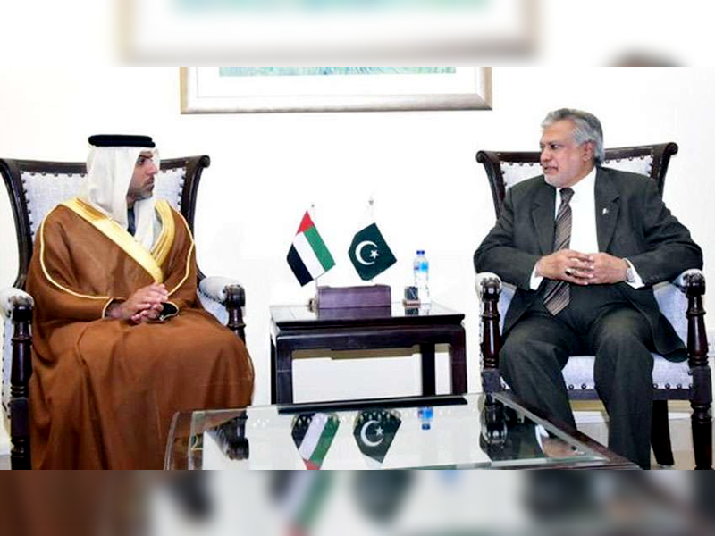 FinMin Dar, UAE envoy discuss bilateral relationship