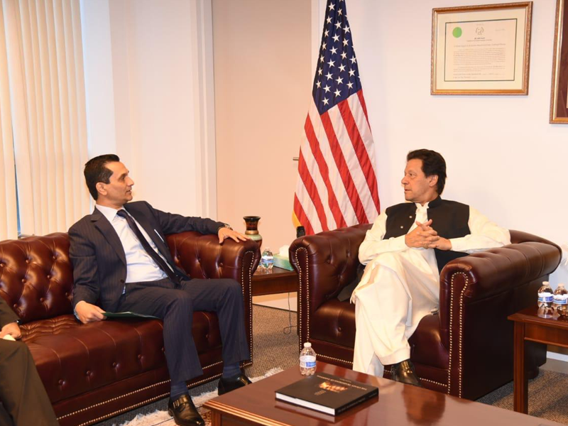 US Democrat party leader, Imran discuss flood situation