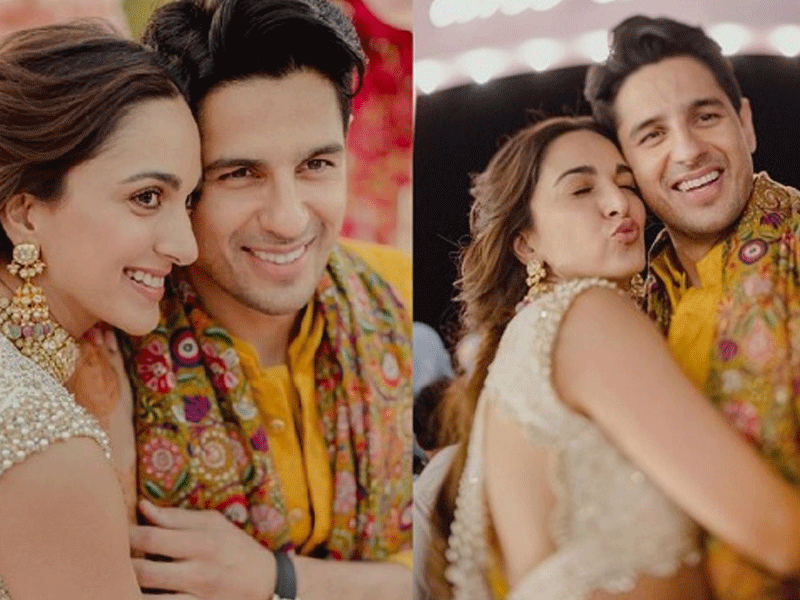 Sidharth, Kiara exchange haldi photos: Pyar ka rang chada hain