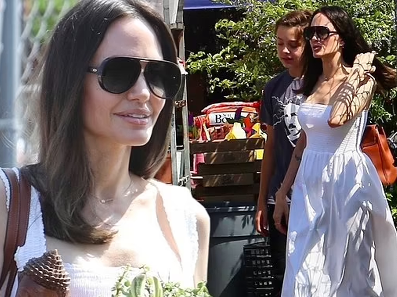 Angelina Jolie steps out in style for plants shopping with son Knox in L.A