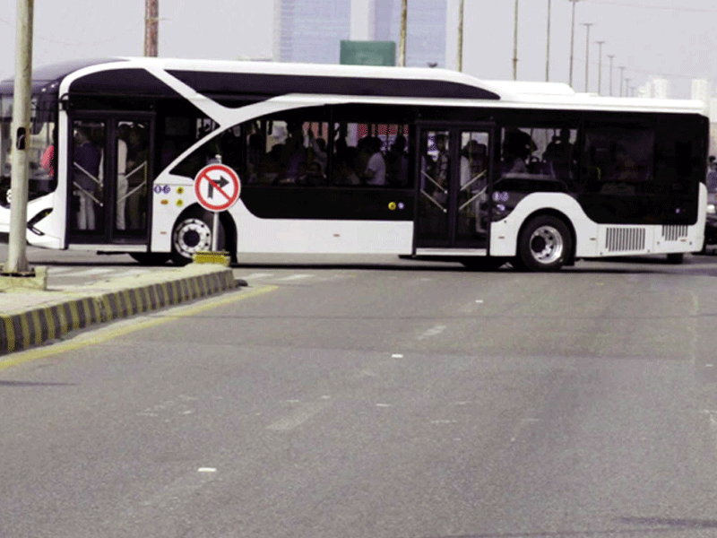 Test drive of Pakistan’s first electric bus service in Karachi