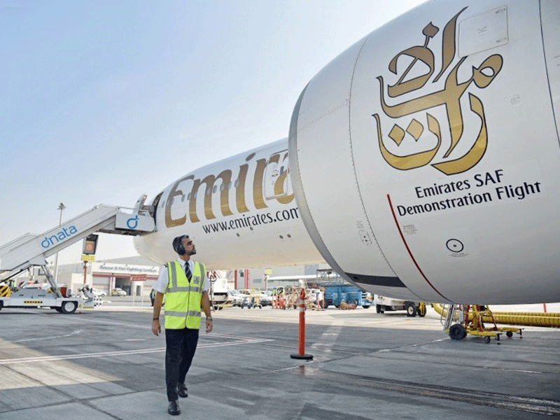 Emirates operates milestone demonstration flights powered with 100pc SAF