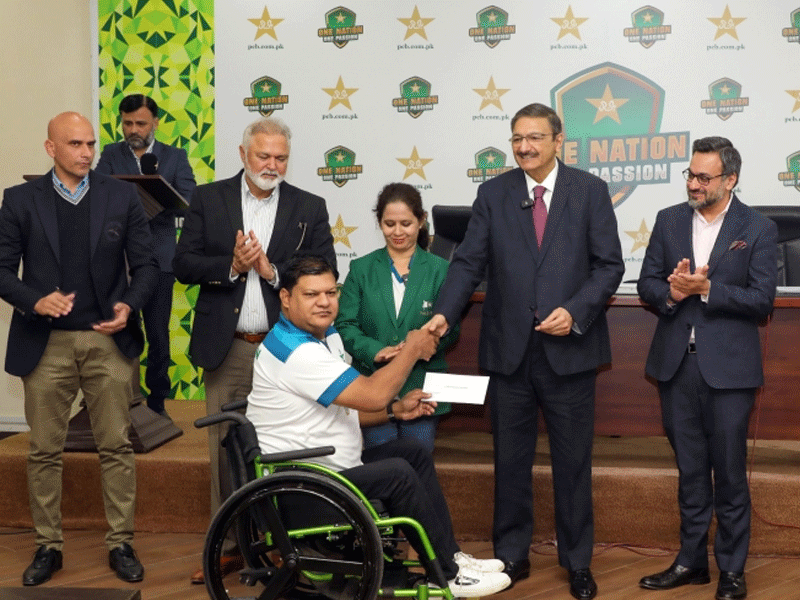 PCB awards 3.6 million cash prize to Asia Cup winning Pakistan Wheelchair cricket team