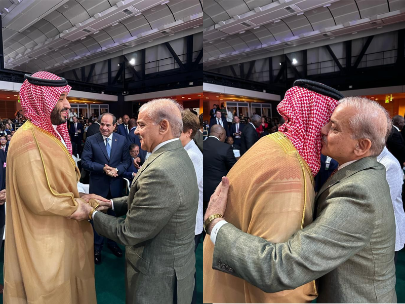 PM Shehbaz meets Mohammed bin Salman on sidelines of financial pact summit