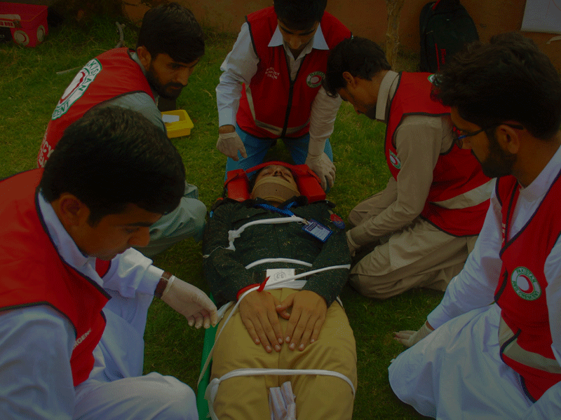 First aid training held at DMC east by Red Crescent