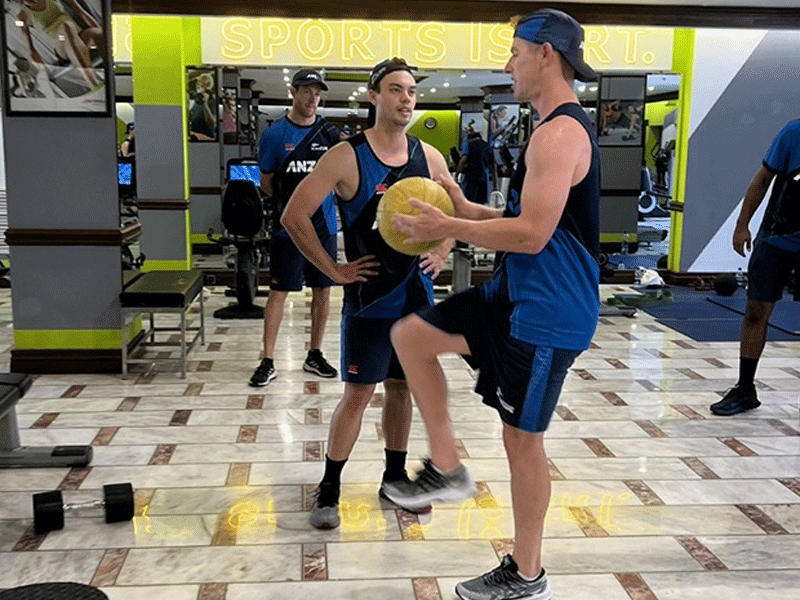 Blackcaps ‘stretches it out’ in gym to gear up for Pakistan assignment