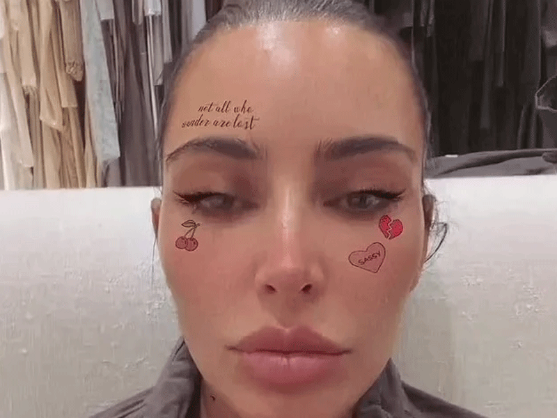 Kim to get new tattoo? Model surprises fans as she puts on new filter