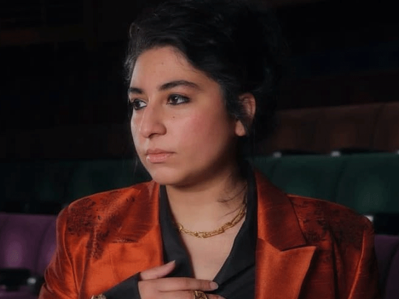 Arooj's rust monochrome suit is an ode to Palestine