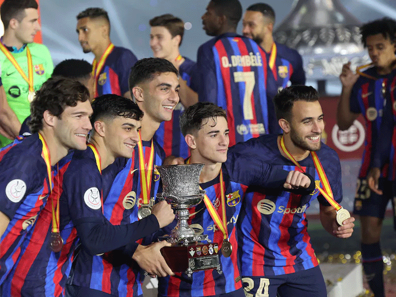 ‘Spectacular’ Gavi shines as Barca beat Madrid to win Spanish Super Cup