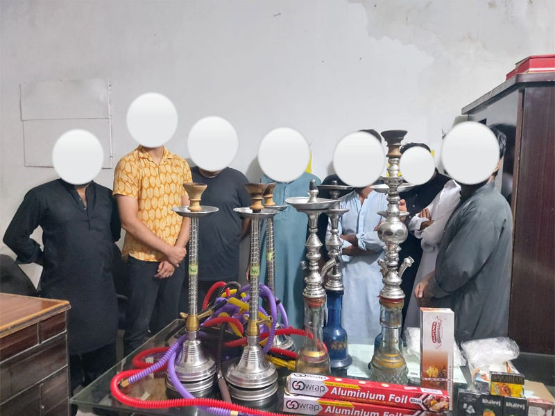 Police apprehends 9, seizes 16 'shisha pipes'